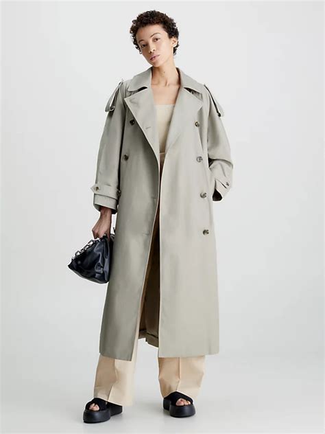 calvin klein oversized trench coat - beige